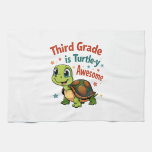 Derde klas Turtle-y Geweldige 3e klas terug naar s Theedoek