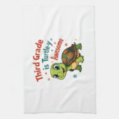 Derde klas Turtle-y Geweldige 3e klas terug naar s Theedoek (Verticaal)
