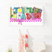 Derde klas typografie spandoek (Insitu)