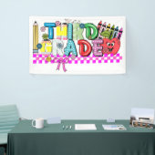 Derde klas typografie spandoek (Beurs)