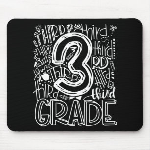 Derde klas Typografieteam Kinder leraar terug Muismat