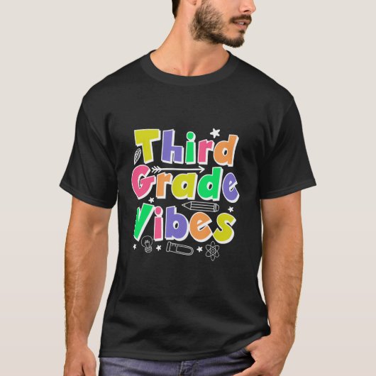 Derde klas Vibes terug naar school 3de klas team 1 T-shirt (Voorkant)