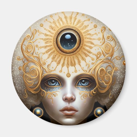 Derde kunst van Eye Goddess Fantasy Magneet (Voorkant)