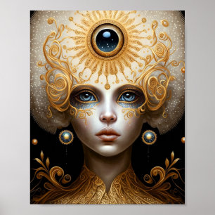 Derde kunst van Eye Goddess Fantasy Poster