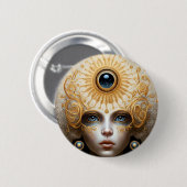 Derde kunst van Eye Goddess Fantasy Ronde Button 5,7 Cm (Voorkant /achterkant)