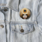 Derde kunst van Eye Goddess Fantasy Ronde Button 5,7 Cm (In situ)