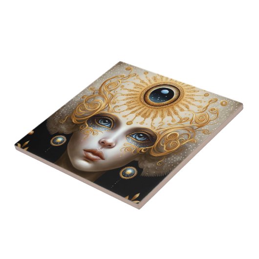 Derde kunst van Eye Goddess Fantasy Tegeltje (Zijkant)