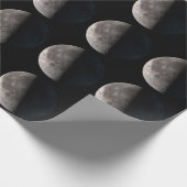Derde kwart fase maan NASA afbeelding Cadeaupapier (Hoek)