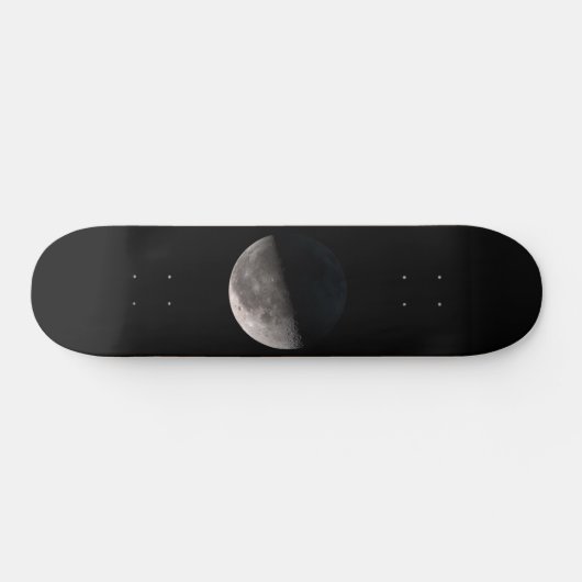 Derde kwart fase maan NASA afbeelding Persoonlijk Skateboard (Horizontaal)