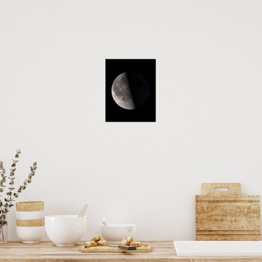 Derde kwartfase maan poster (Keuken)