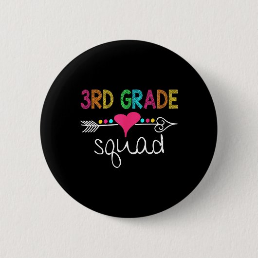 derde lerarenteam van het derde vak van het derde  ronde button 5,7 cm (Voorkant)