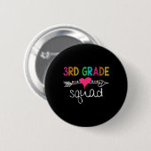 derde lerarenteam van het derde vak van het derde  ronde button 5,7 cm (Voorkant /achterkant)