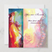 DERDE MASK masquerade ball, gouden rode blauw Kaart (Voorkant)