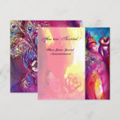 DERDE MASK masquerade ball, gouden rode blauw Kaart (Voorkant / Achterkant)