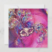 DERDE MASK masquerade ball, gouden rode blauw Kaart (Achterkant)