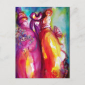 DERDE MASK/Venetiaanse Masquerade Briefkaart (Voorkant)