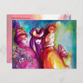 DERDE MASK/Venetiaanse Masquerade Briefkaart (Voorkant / Achterkant)