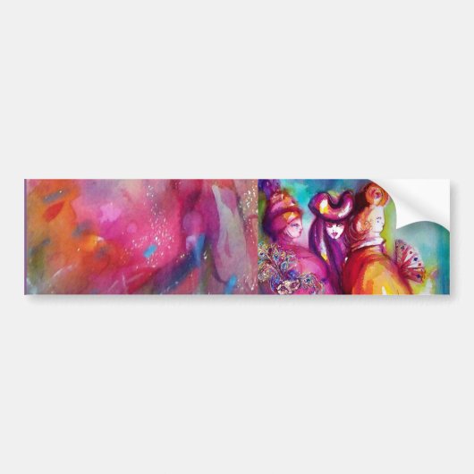 DERDE MASK/Venetiaanse Masquerade Bumpersticker (Voorkant)