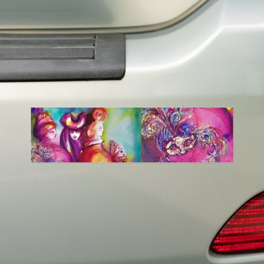 DERDE MASK/Venetiaanse Masquerade Bumpersticker (Op auto)