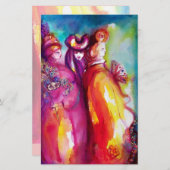 DERDE MASK, Venetian Masquerade Ball Briefpapier (Voorkant / Achterkant)