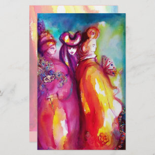 DERDE MASK, Venetian Masquerade Ball Briefpapier