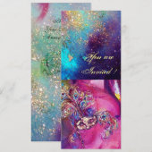 DERDE MASKER Carnaval van Venetië  Maskerade Bal Kaart (Voorkant / Achterkant)