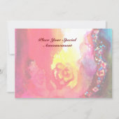 DERDE MASKER gemaskerd bal, goud rood geel blauw Aankondiging (Voorkant)