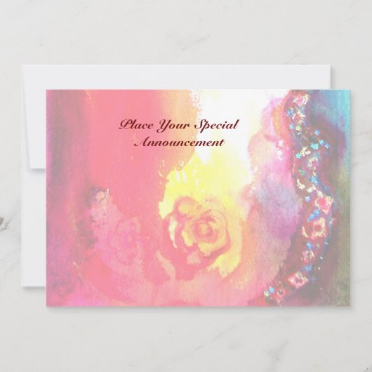 DERDE MASKER gemaskerd bal, goud rood geel blauw Aankondiging (Voorkant)