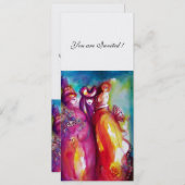 DERDE MASKER gemaskerd bal, goud rood wit ijs Kaart (Voorkant / Achterkant)