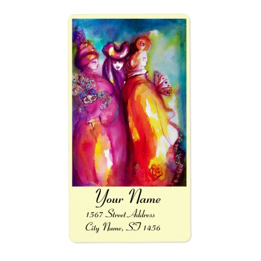 DERDE MASKER /Kostuumontwerper, Theaterkunstenaar Etiket (Voorkant)