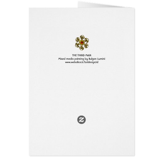 DERDE MASKER/VENTIETISCHE MASKERADE (Achterkant)