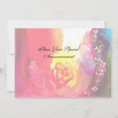 DERDE MASKERBAL ,goud rood geel blauw Aankondiging (Achterkant)