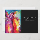 DERDE MASKERBAL ,goud rood geel blauw Aankondiging (Achterkant)