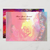 DERDE MASKERBAL ,goud rood geel blauw Aankondiging (Voorkant / Achterkant)