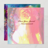 DERDE MASKERBAL ,goud rood geel blauw Aankondiging (Voorkant / Achterkant)