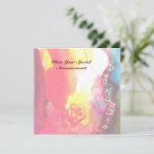 DERDE MASKERBAL ,goud rood geel blauw Aankondiging (Staand voorkant)