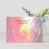 DERDE MASKERBAL, goud rood geel blauw Aankondiging (Staand voorkant)