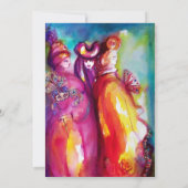 DERDE MASKERBAL ,goud rood geel blauw Aankondiging (Achterkant)