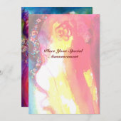 DERDE MASKERBAL ,goud rood geel blauw Aankondiging (Voorkant / Achterkant)