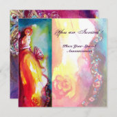 DERDE MASKERBAL, goud rood geel blauw Kaart (Voorkant / Achterkant)