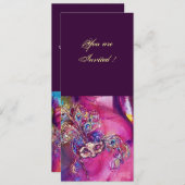 DERDE MASKERBAL ,goud rood geel blauw Kaart (Voorkant / Achterkant)