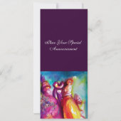 DERDE MASKERBAL ,goud rood geel blauw Kaart (Achterkant)