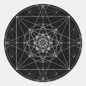 Derde meetbare meetkunde ronde sticker (Voorkant)