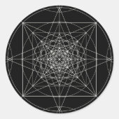 Derde meetbare meetkunde ronde sticker (Voorkant)