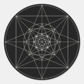 Derde meetbare meetkunde ronde sticker (Voorkant)