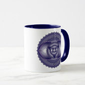 Derde Mok van Eye Chakra Indigo Blue Mandala (Voorkant rechts)