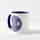 Derde Mok van Eye Chakra Indigo Blue Mandala (Voorkant links)