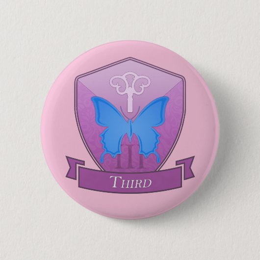 Derde - Mt. Caliwas School Pin Ronde Button 5,7 Cm (Voorkant)