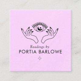 Derde ogen en handen Psychic Medium Square Busines Vierkante Visitekaartje