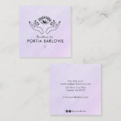 Derde ogen en handen Psychic Medium Square Busines Vierkante Visitekaartje (Voorkant / Achterkant)